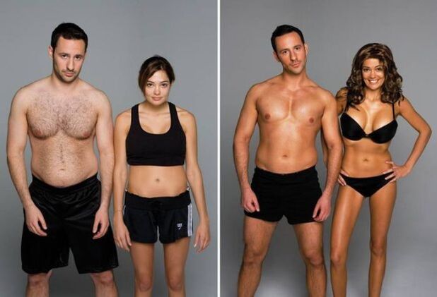 foto antes y despues del yoga para bajar de peso